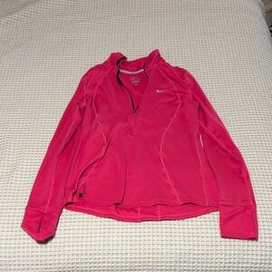 Nike Hot Pink Quarter-Zip Athletic Pullover